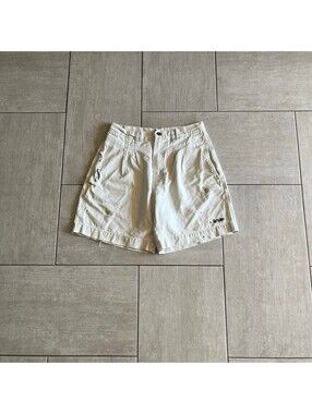 No Fear White Casual Cargo Shorts Size Medium with Logo size 30